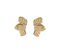 Orecchini a perno da donna a forma di foglia, placcati in oro, alla moda, minimalisti, perfetti da indossare tutti i giorni e come regalo