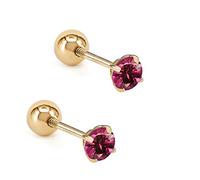 Orecchini a perno da donna, in argento Sterling 925, con quattro griffe e zirconi, idea regalo per San Valentino, Cristallo, Zirconia cubica