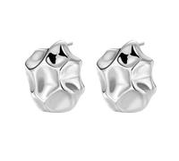 Orecchini a perno da donna, in oro massiccio, martellati, geometrici, irregolari, a forma di martello, stile vintage, punk, in argento, idea regalo, Large, Metallo, Nessuna pietra preziosa