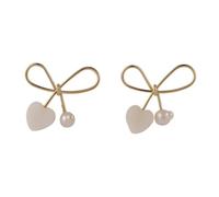 Orecchini a Perno Fiocco, Gioiello in Lega Oro per Ragazze | Accessori per Orecchie dal Look Raffinato e Leggero, Superficie Liscia, Design Sobrio per Ufficio e Festa