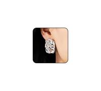Orecchini a perno geometrici in oro per le donne con texture pieghettata grossa rettangolare orecchini pendenti minimalisti orecchini in metallo regalo gioielli per San Valentino