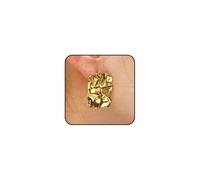 Orecchini a perno geometrici in oro per le donne con texture pieghettata grossa rettangolare orecchini pendenti minimalisti orecchini in metallo regalo gioielli per San Valentino