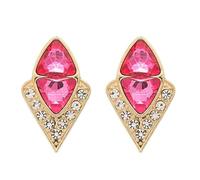 Orecchini a perno geometrici triangolari irregolari tempestati di diamanti, eleganti ma non convenzionali per un look unico