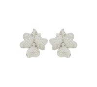 Orecchini A Perno Grandi In Argento Con CZ Bianchi Per Matrimonio