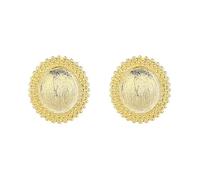 Orecchini a perno in argento 925, orecchini da sposa geometrico, ovale, oro/argento, regalo di compleanno, Nessuna pietra preziosa