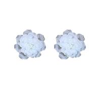 Orecchini a perno in argento a forma di fiore in acrilico, eleganti, eleganti e di fascia alta