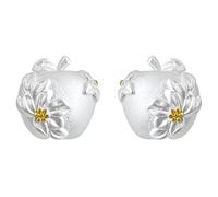 Orecchini a perno in argento a forma di mela, da donna, design originale