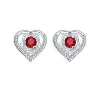Orecchini a perno in argento per donne e ragazze, delicati orecchini a perno in argento a forma di cuore con zirconia cubica, regalo per mamma, moglie, compleanno, festa della mamma, San Valentino