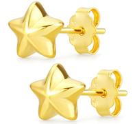 Orecchini a perno in argento Sterling 925 a forma di stella, 7 mm, design geometrico stereo 3D, ipoallergenici, per donne e ragazze, con confezione regalo, Argento sterling
