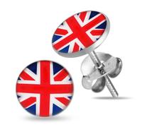 Orecchini a perno in argento Sterling 925 con logo Union Jack