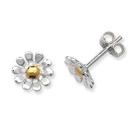 Orecchini A Perno In Argento Sterling Due Toni Con Margherita