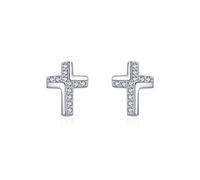 Orecchini a perno in argento Sterling, orecchini a forma di croce, orecchini per cartilagine da donna