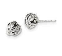 Orecchini A Perno In Argento Sterling Platino Con Design A Nodo D'Amore