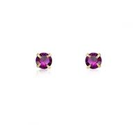 Orecchini a perno, in argento Sterling S925, con zirconi, a quattro artigli, per donna, Rosenrot, Argento sterling, Zirconia cubica