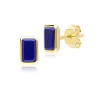 Orecchini A Perno In Lapis Lazuli Classico In Oro Giallo 9 Carati