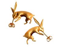 Orecchini a perno in lega a forma di coniglio, zodiacali, gioielli con animali, accessori alla moda per donne e ragazze, da indossare tutti i giorni, One Size, come descritto, come descritto