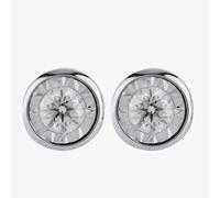 Orecchini a perno in oro bianco 9 kt con diamanti 0,16 ct TH0123487
