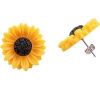 Orecchini a perno in resina a forma di girasole, 15 mm, idea regalo per donne e ragazze