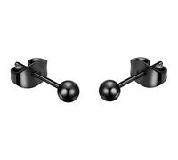 Orecchini a perno in titanio ipoallergenici per donne e uomini, orecchie sensibili, oro oro rosa nero lucido per orecchie sensibili, 3 mm, 4 mm, 5 mm, retro in titanio senza nichel