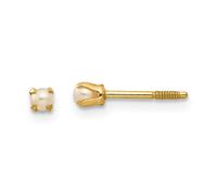 Orecchini A Perno Per Bambini In Perle Coltivate FW In Oro Giallo 14K Madi K