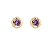Orecchini a perno per cartilagine, a forma di occhio, con zirconia cubica, per donne e festa del papà, 10.5MM, base placcata oro rosa, Zirconia cubica