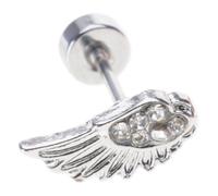 Orecchini a perno per cartilagine a tema ali comodi in lega design portatili da indossare a lungo per i suoi stili versatili orecchini a perno ad ala per piercing alla cartilagine facili stili di