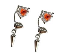 Orecchini a perno per cartilagine con strass ispirati alle ali del cuore, gioielli per donne, accessori alla moda, idea regalo