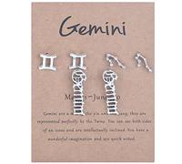 Orecchini a perno per le donne di compleanno costellazione strato lettera 12 paia di oroscopi antichi inglesi segno costellazione regalo zodiacali orecchini squisiti gioielli zodiaci tre orecchini