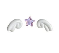 Orecchini a perno per piercing al trago, ali e stelle, per unghie, gioielli per il corpo, accessori per l'orecchio alla moda per l'uso quotidiano, orecchini da festa per le donne, One Size, come