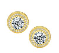 Orecchini a perno per uomini e donne senza piercing richiesti con pietre di zirconia senza dolore accessorio alla moda unisex gioielli alla moda, Misura unica, come descritto, come descritto
