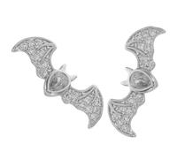 Orecchini a Perno Pipistrello Argento in Rame Stile Gotico Halloween | Piccoli Gioielli per Donna, Accento Vistoso per Club e Laurea, Look Fashion Molte Mise