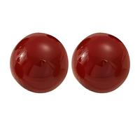 Orecchini a perno rossi da donna, orecchini a sfera con rivestimento in smalto lucido, design con retro piatto, leggeri e confortevoli, 2 x 2 x 1,3 cm, versatili per abbigliamento casual o formale