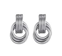 Orecchini a perno - Set di 2 pendenti spessi alla moda - orecchini dorati, per uno stile affermato, festival, vacanze, feste, spiaggia, matrimonio, compleanno, ballo di fine anno, Se référer au