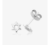 Orecchini a perno stella di David in argento sterling G51451