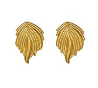Orecchini a piume di moda con ali di piume per donne Orecchini vintage a quadrato di foglia Minimalista Party