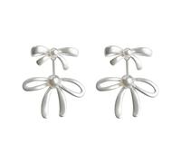 Orecchini a prua, orecchini di perle, gioielli in argento opaco, accessori per il vento delicato, accessori per l'orecchio per costumi dolci da donna