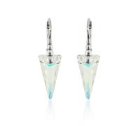 Orecchini a punta in argento sterling ganci realizzati con cristalli...