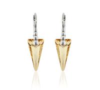 Orecchini a punta in argento sterling ganci realizzati con cristalli...