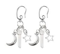 Orecchini A Punto In Quarzo Crudo Naturale Splendidi Gioielli Stregoni Femminile Donne Regali Bellissimi Orecchini Cristalli Crudi Argento Per Donne