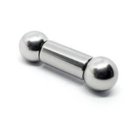 Prince Albert Straight Bar 0g (8mm) Large Gauge 10mm Orecchino a sfera...