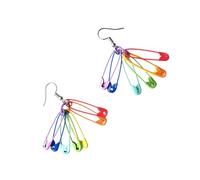 Orecchini a spillo color arcobaleno con stili taglienti perfetti per balli eventi sociali realizzati con robusti orecchini arcobaleno in lega