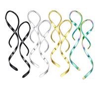 Orecchini a spirale, 18 g, ipoallergenici, in acciaio inossidabile 316L, con pendente a goccia, fatti a mano, lineari curvi, per orecchie sensibili, con confezione regalo, Acciaio inossidabile