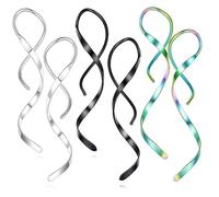 Orecchini a spirale, 18 g, ipoallergenici, in acciaio inossidabile 316L, con pendente a goccia, fatti a mano, lineari curvi, per orecchie sensibili, con confezione regalo, Acciaio inossidabile