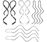 Orecchini a spirale, 18 g, ipoallergenici, in acciaio inossidabile 316L, con pendente a goccia, fatti a mano, lineari curvi, per orecchie sensibili, con confezione regalo, Acciaio inossidabile