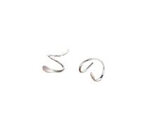 Orecchini a spirale doppia in argento Minimalista con doppio anello a spirale con design alla moda da donna gioielli quotidiani gioielli per le orecchie