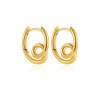Orecchini a spirale, orecchini geometrici in rame, accessori di alta qualità minimalistici per donne di vento leggero, abbigliamento da pendolare, amanti del vento minimalistico e folle quotidiane