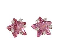 Orecchini a stella alla moda con cristalli di zirconia cubica, versatili da indossare giorno a notte, tonalità arcobaleno minimalisti, piercing per orecchio a stella, One Size, come descritto, come