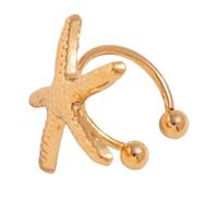 Orecchini a stella fatti a mano per donne Gioielli alla per feste Stelle marine Clip per orecchie Design in lega leggera Regalo Clip a stella esagerata sugli orecchini