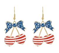 Orecchini a tema Giorno ' Indipendenza Orecchino geometrico Accessorio unico Casual formale adatto per le donne alla Piega patriottica