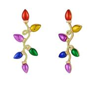 Orecchini A Tema Natalizio, Ghirlanda Floreale Creativa, Orecchini Con Diamanti Colorati, A Forma Di Cuore(C)